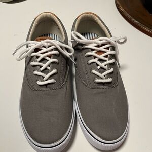 Gray Canvas Men's Sperry Topsiders